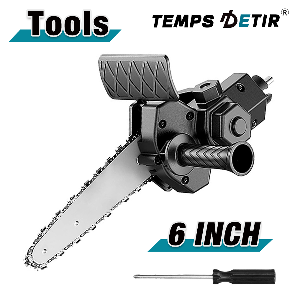 Mini Electric Chainsaw 6 Inch - Adaptor Gergaji Rantai Listrik Konversi Bor