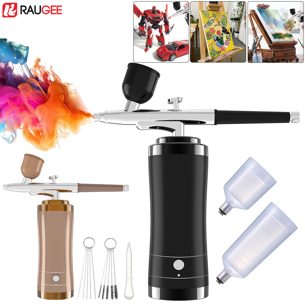 Airbrush Kit With Mini Compressor - Kit Airbrush tanpa kabel, dengan kompresor