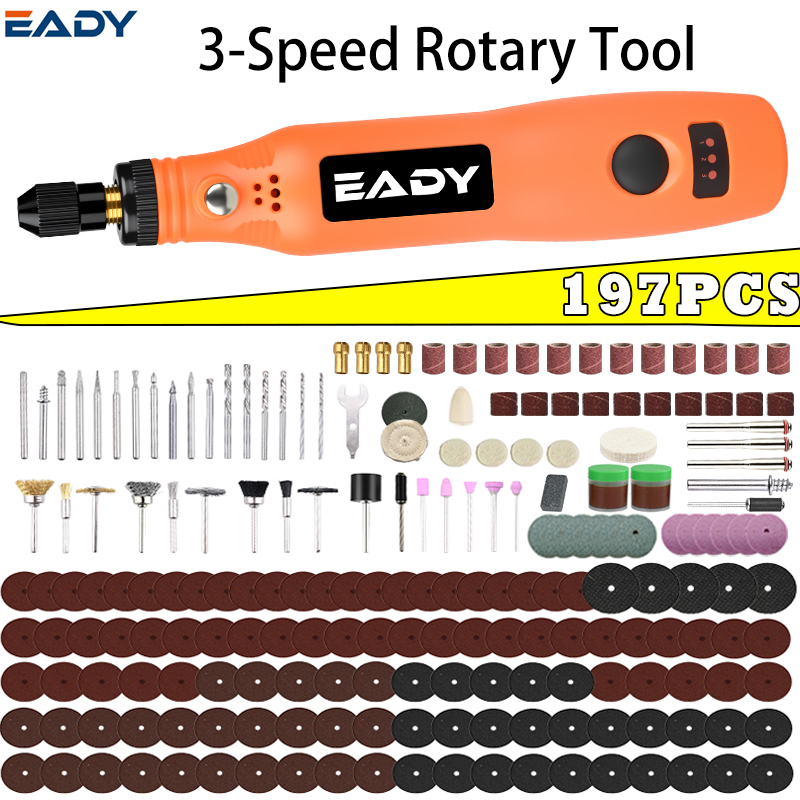 Cordless Rotary Tool Kit Accessories - Perangkat Perkakas Putar Tanpa Kabel USB