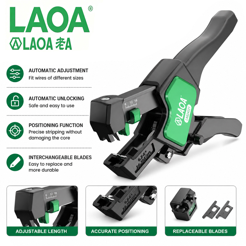 Automatic Wire Stripper Cutter - LAOA LA824021 Alat Pengupas Kabel Otomatis