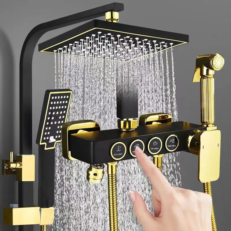 Plumbing - Sistem Shower Stainless Steel Black Gold