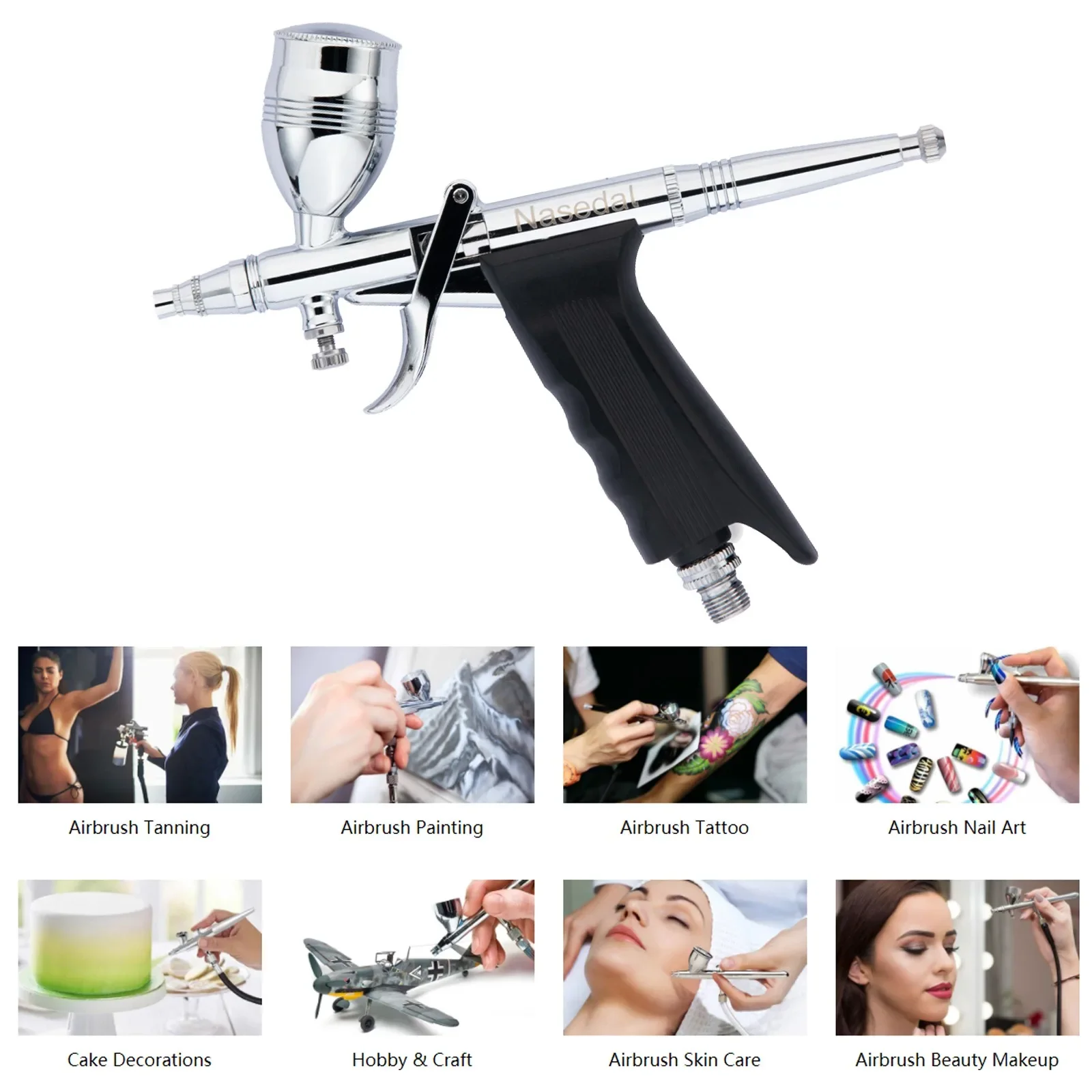 Airbrush Kit With Mini Compressor - Kit Kompresor Udara Nasedal Airbrush Auto