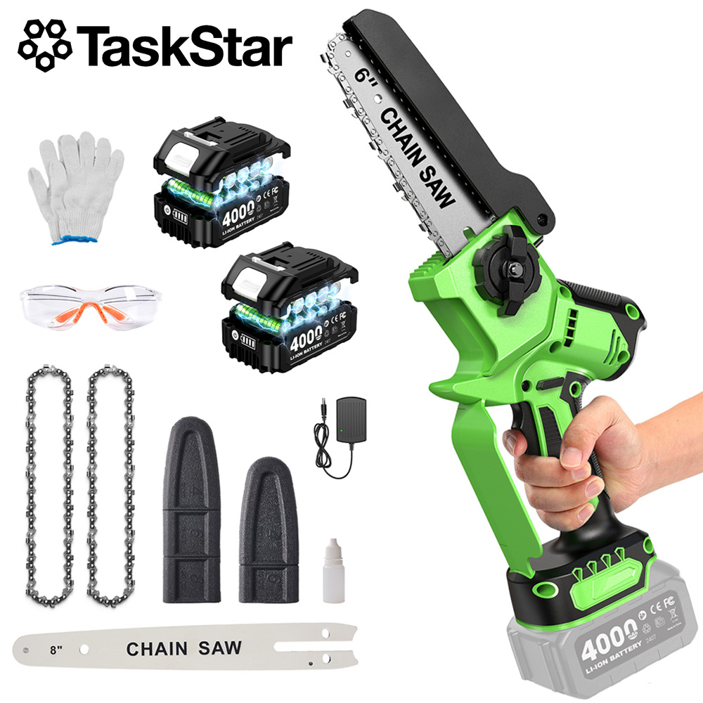 Mini Electric Chainsaw 6 Inch - Gergaji Listrik Tanpa Sikat TaskStar 6