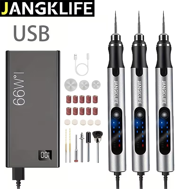 Cordless Rotary Tool Kit Accessories - JANGKLIFE Alat Putar USB Isi Ulang