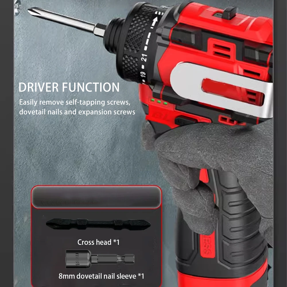 Bor listrik tanpa sikat 80N.m  - Brushless Cordless Electric Drill 18V ulasan dan harga