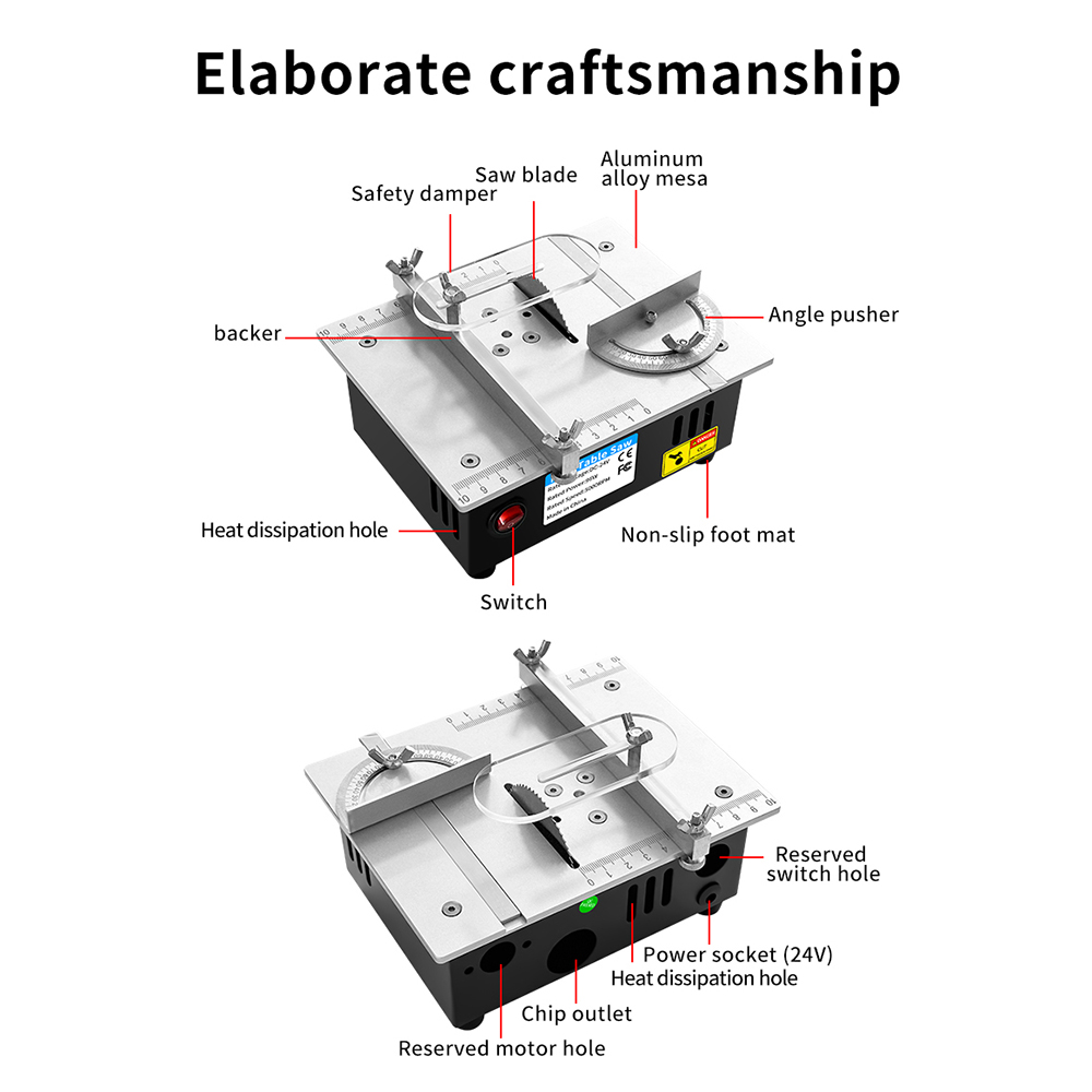 DC24V miniatur rumah tangga ge - Mini Table Saw For Woodworking ulasan dan harga
