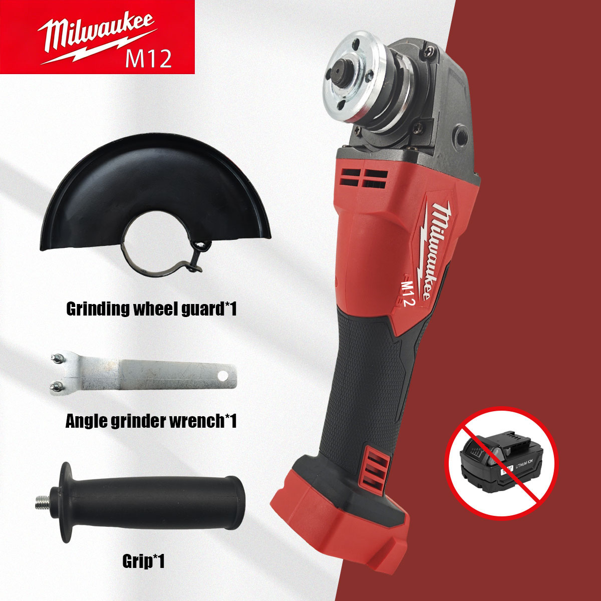 MilwaukeeM12 M18 Mesin Gerinda - Brushless Angle Grinder Battery Powered ulasan dan harga