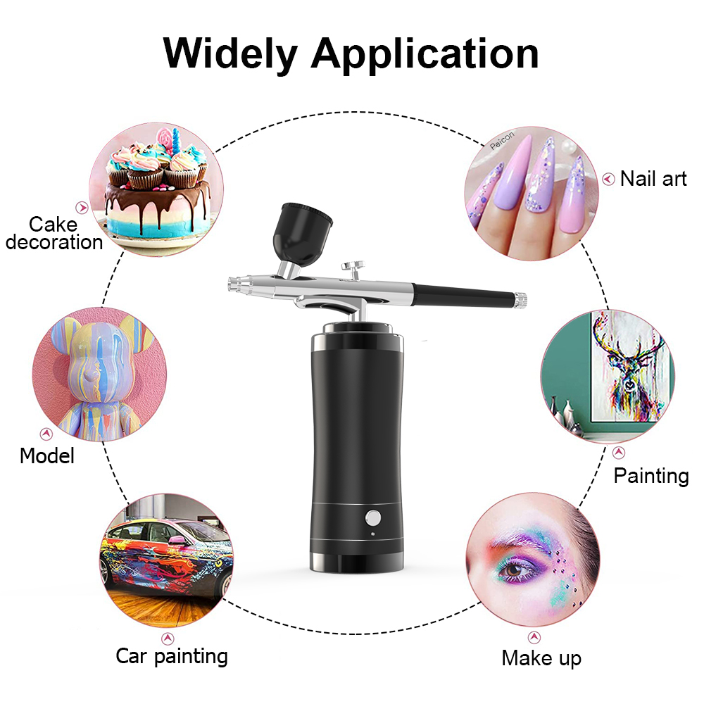 Kit Airbrush tanpa kabel, deng - Airbrush Kit With Mini Compressor ulasan dan harga