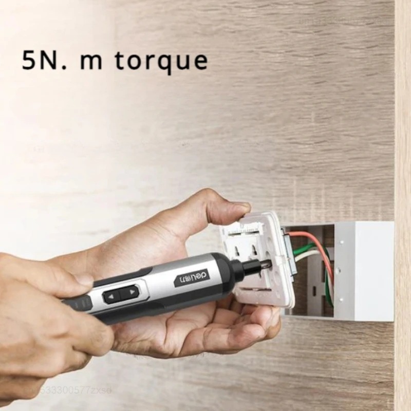 Deli 4V Set Obeng Elektrik Tan - Electric Screwdriver Rechargeable Usb ulasan dan harga