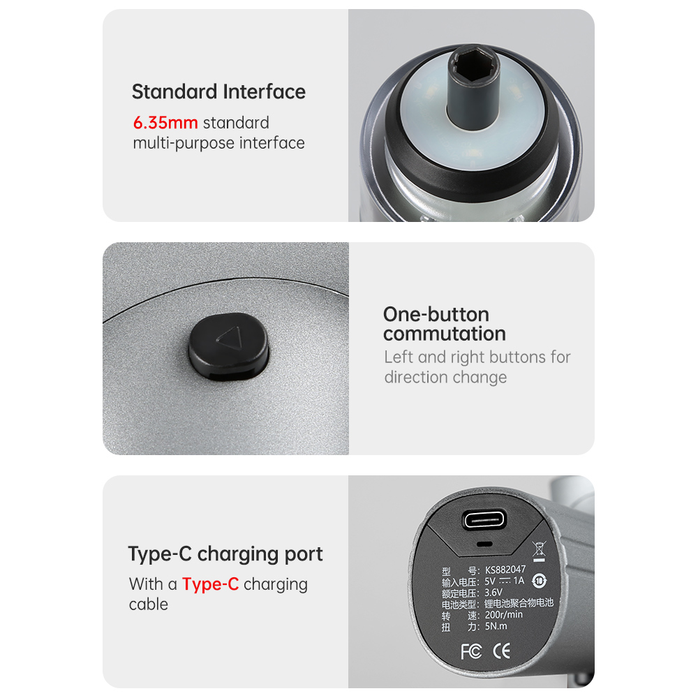 Obeng listrik tanpa kabel, Kit - Electric Screwdriver Rechargeable Usb ulasan dan harga