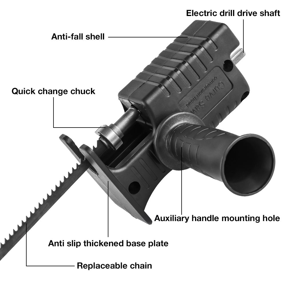 Adaptor Gergaji Bor Cepat Anti - Reciprocating Saw Attachment Drill ulasan dan harga