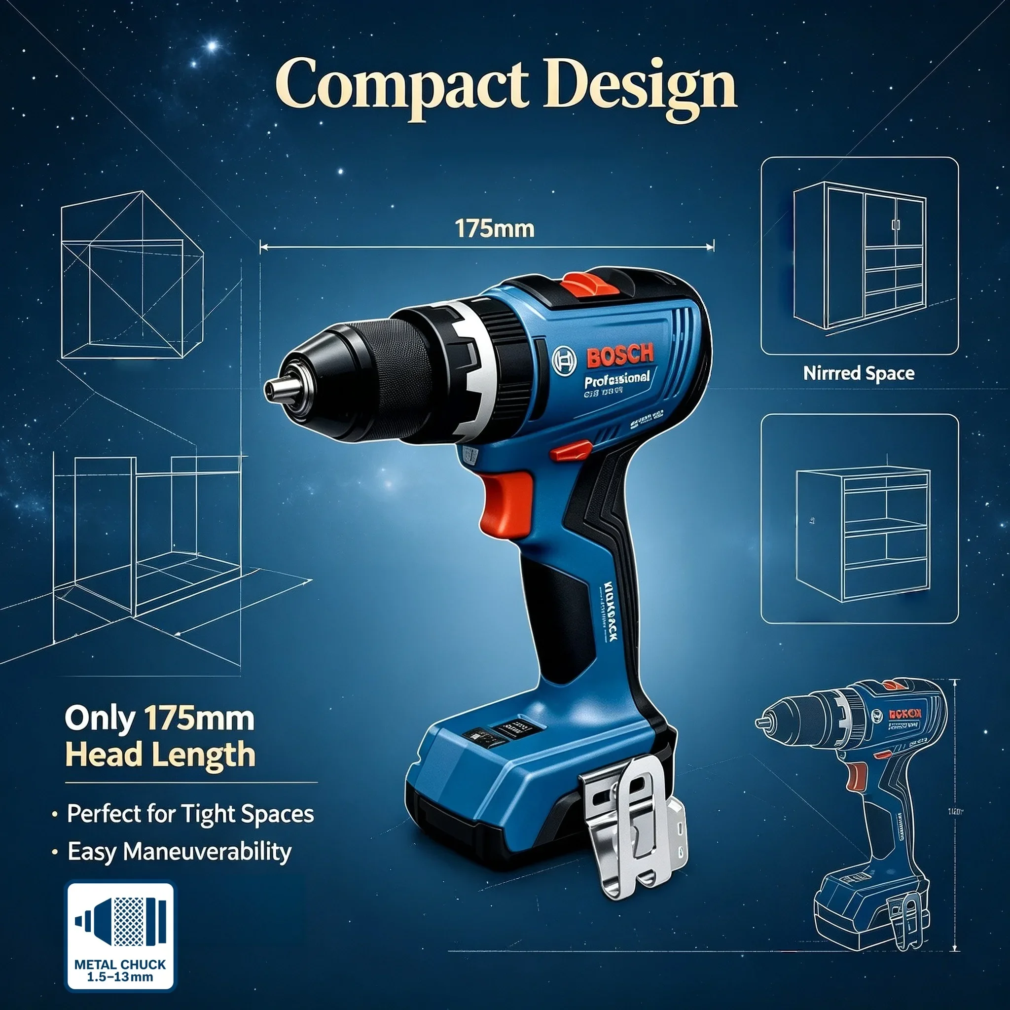 BOSCH GSB 18V-65 Bor/Obeng Tan - Brushless Cordless Electric Drill 18V ulasan dan harga