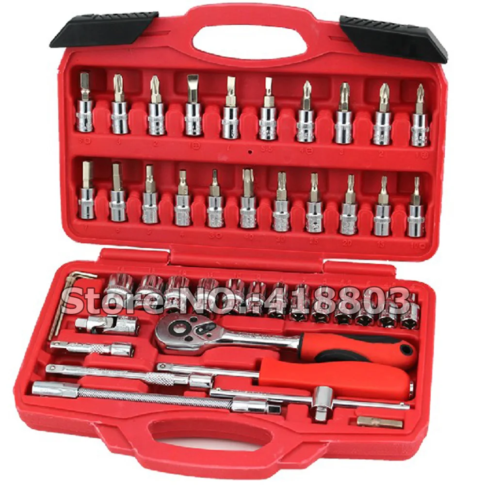 46 Pcs Kotak Perkakas 1/4 DR P - Hand Tools ulasan dan harga