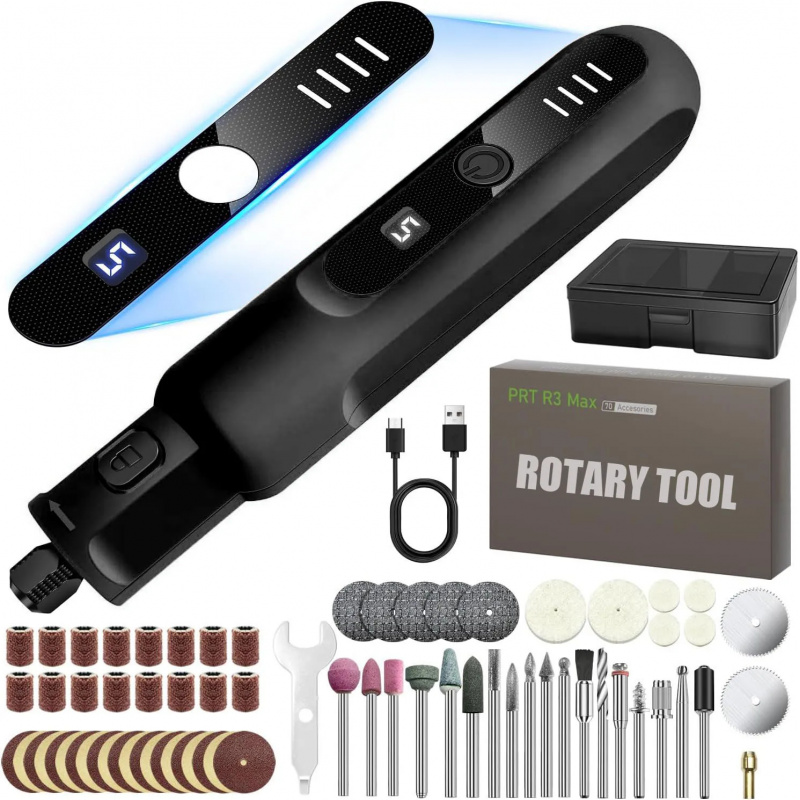 Kit Alat Putar Mini Tanpa Kabe - Cordless Rotary Tool Kit Accessories ulasan dan harga