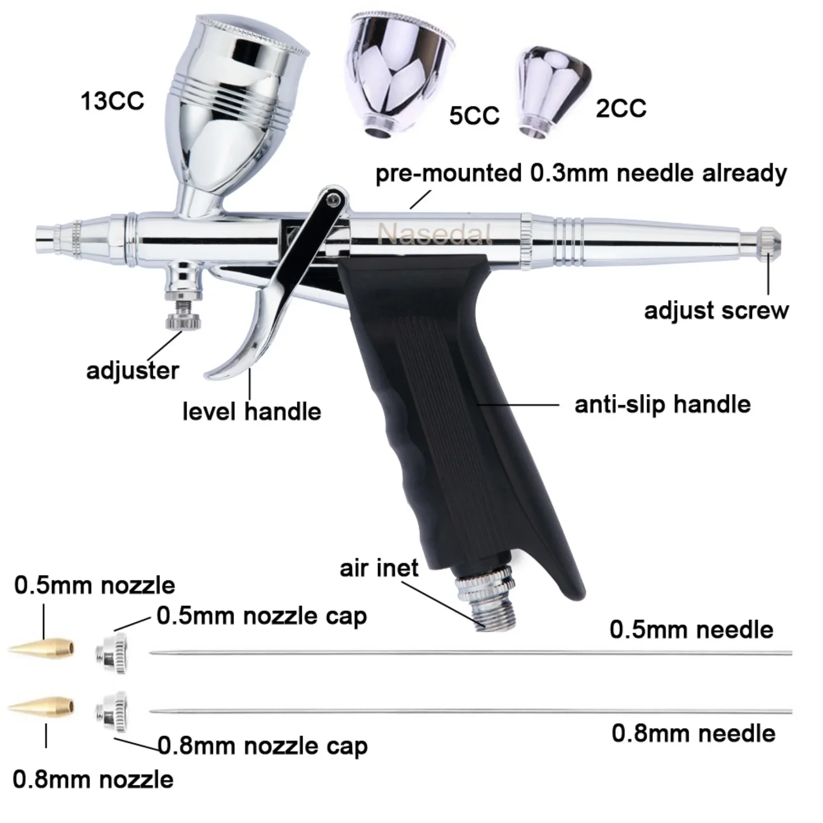 Kit Kompresor Udara Nasedal Ai - Airbrush Kit With Mini Compressor ulasan dan harga