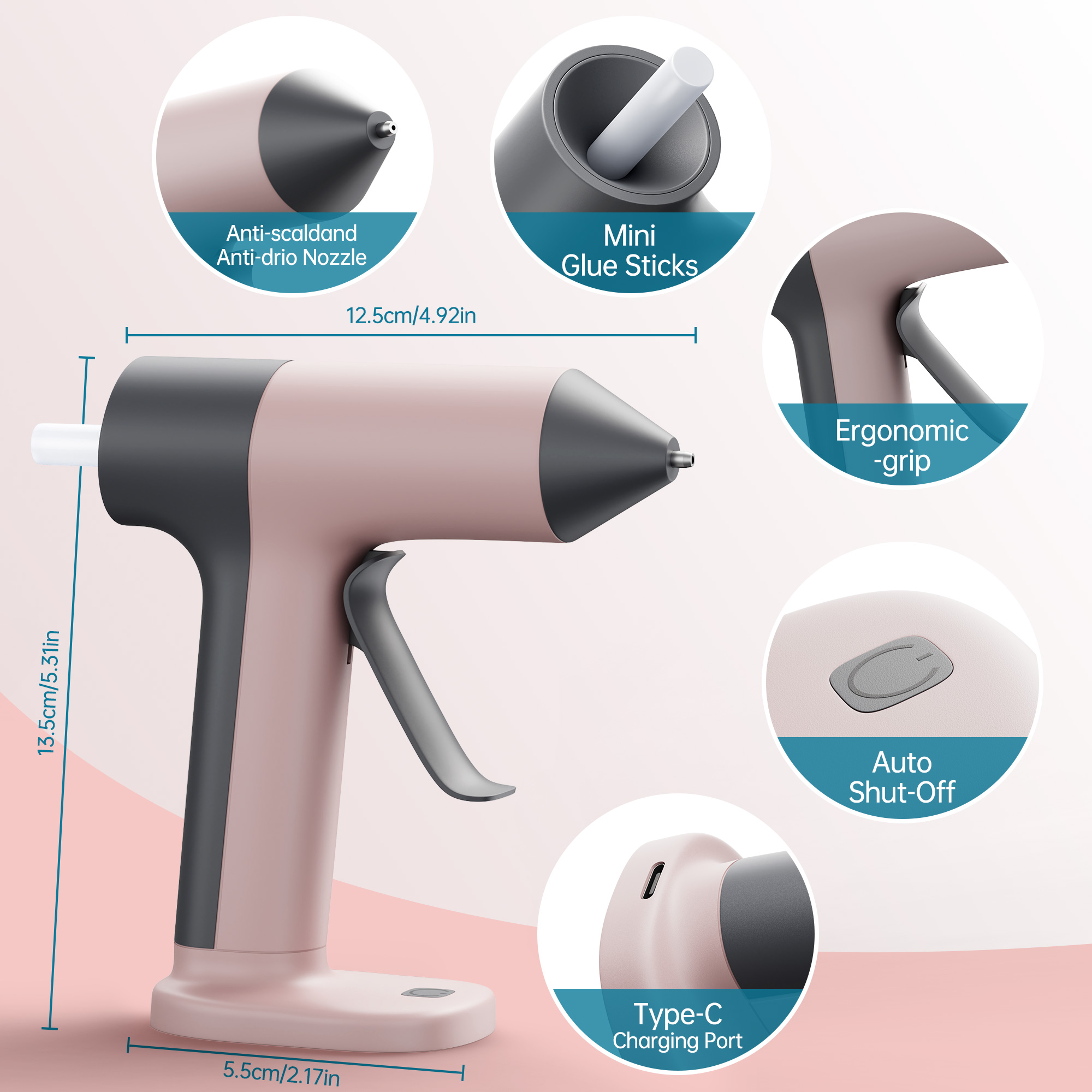 Pistol Lem Panas Nirkabel 15W  - Hot Melt Glue Gun Cordless ulasan dan harga