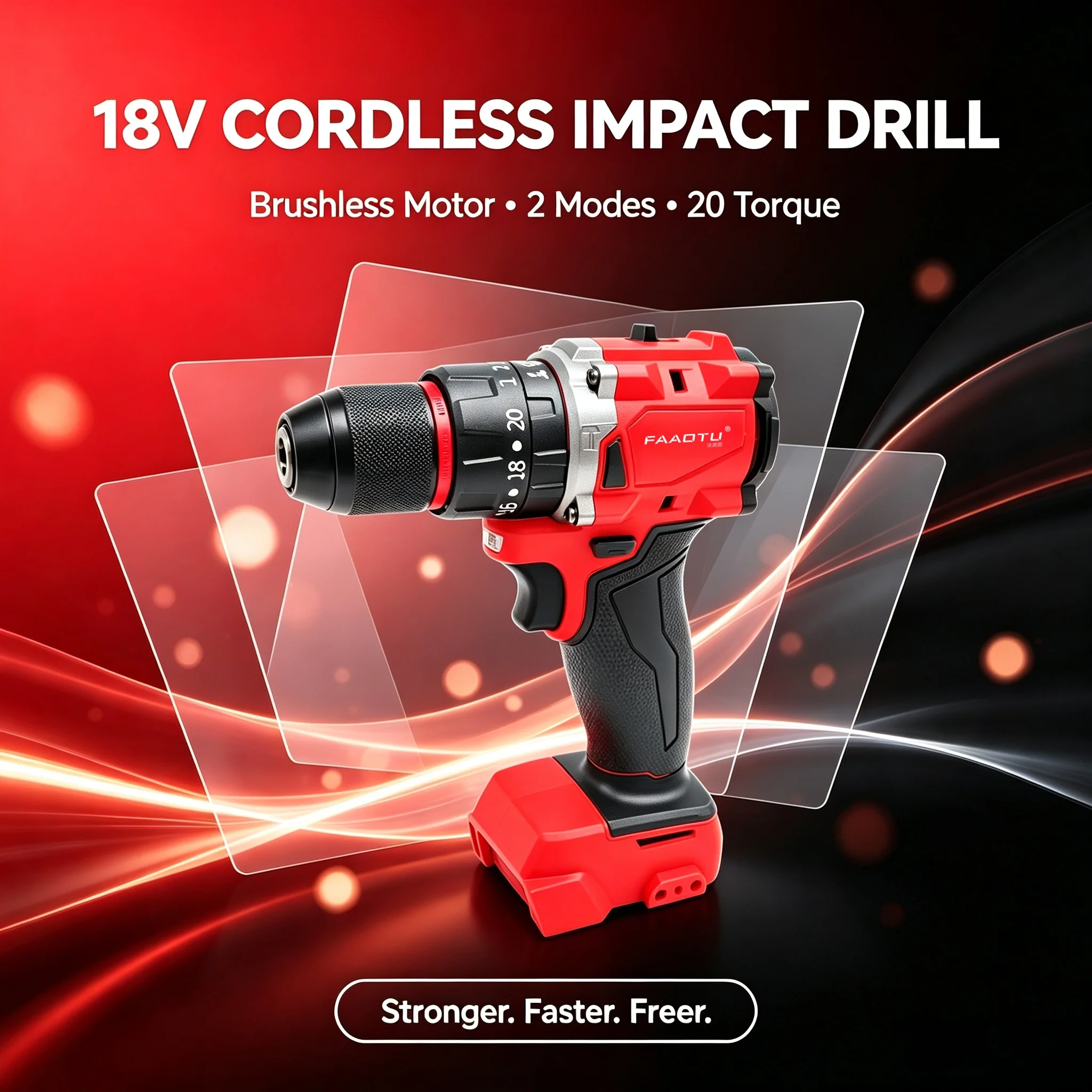 FAAOTU 18V Bor Impak Tanpa Kab - Brushless Cordless Electric Drill 18V ulasan dan harga